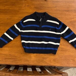 Nautica Sweater blue stripe Toddlers Boys Size 24 Months 2T